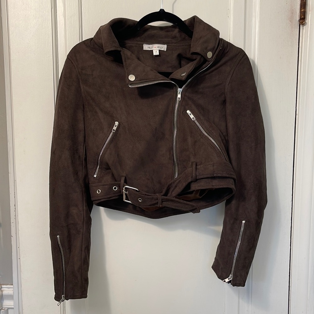 NWOT Miley and Molly Brown Cropped Utility Jacket